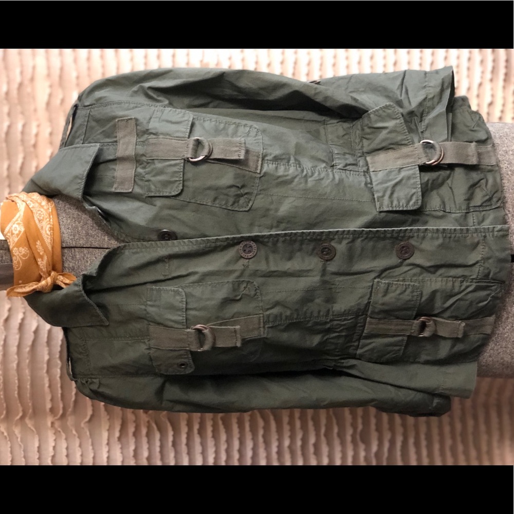 Calvin Klein Army Green Jacket With Accents